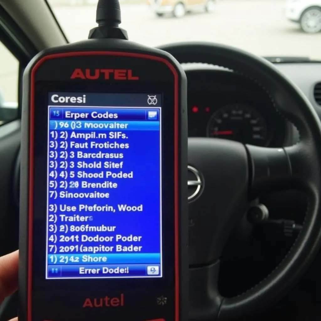 Lecture des codes d'erreur sur Opel Zafira avec Autel OBD