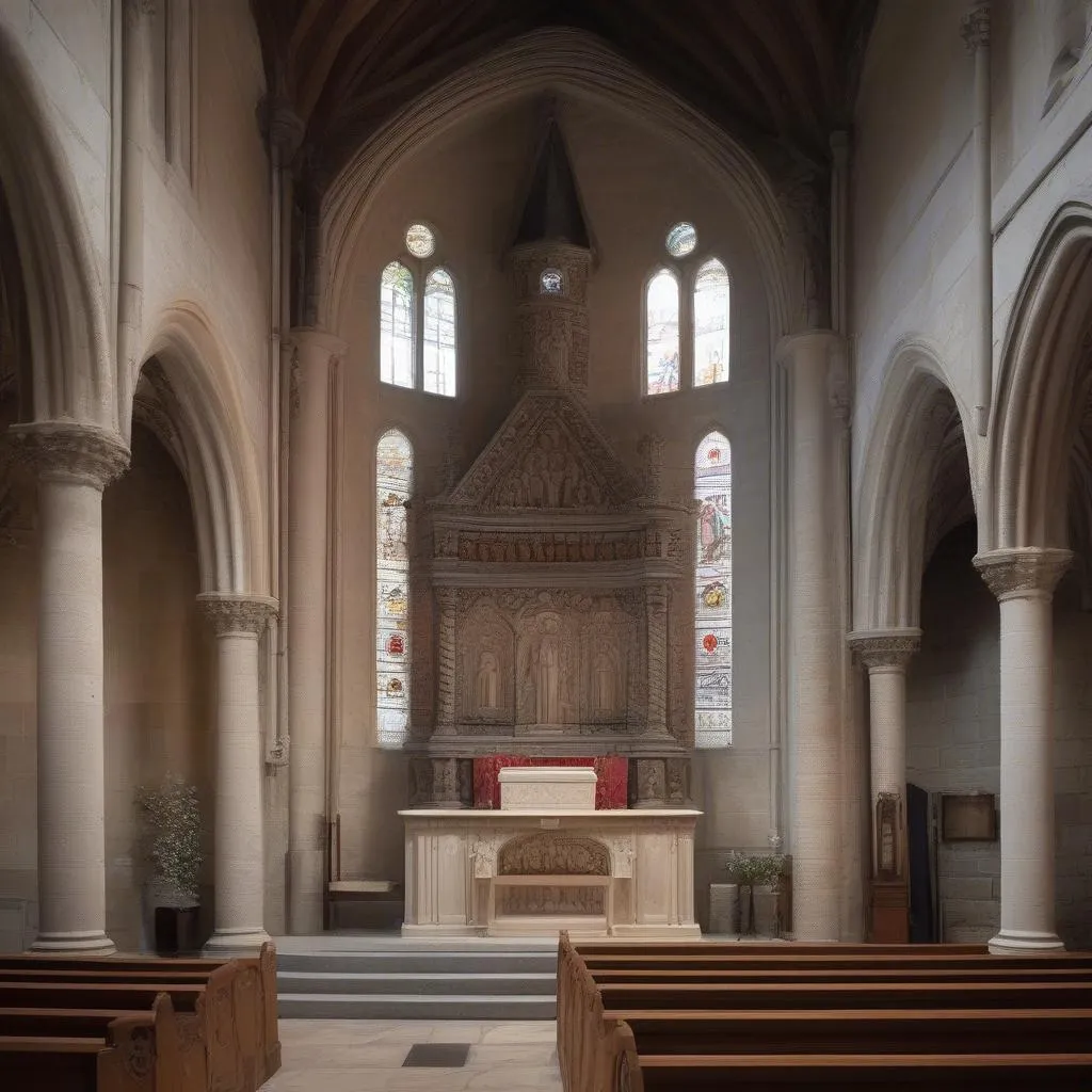 Autel en Pierre à Tournus : Un Symbole Religieux et Historique