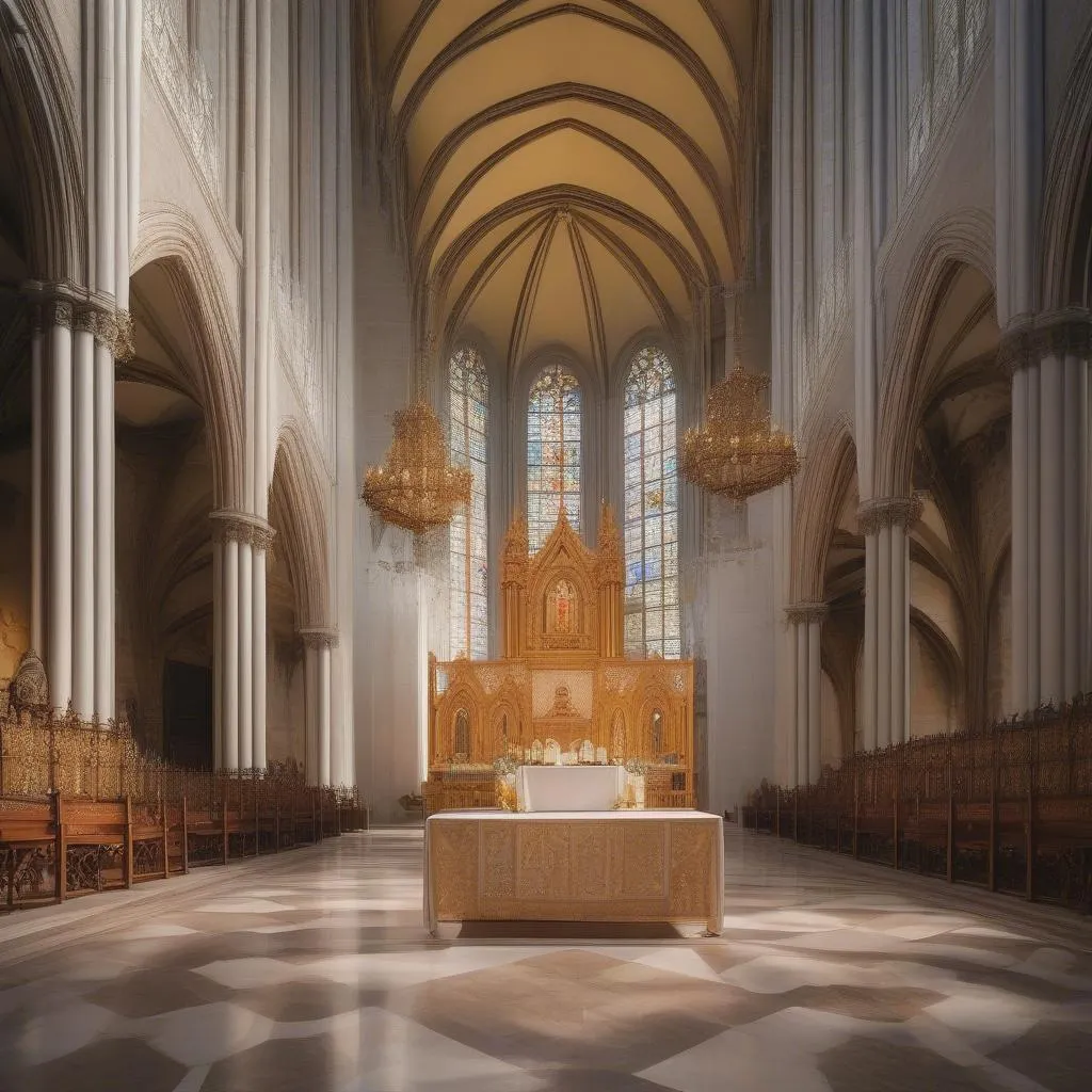 Autel Sacré Tabernacle dans une Cathédrale