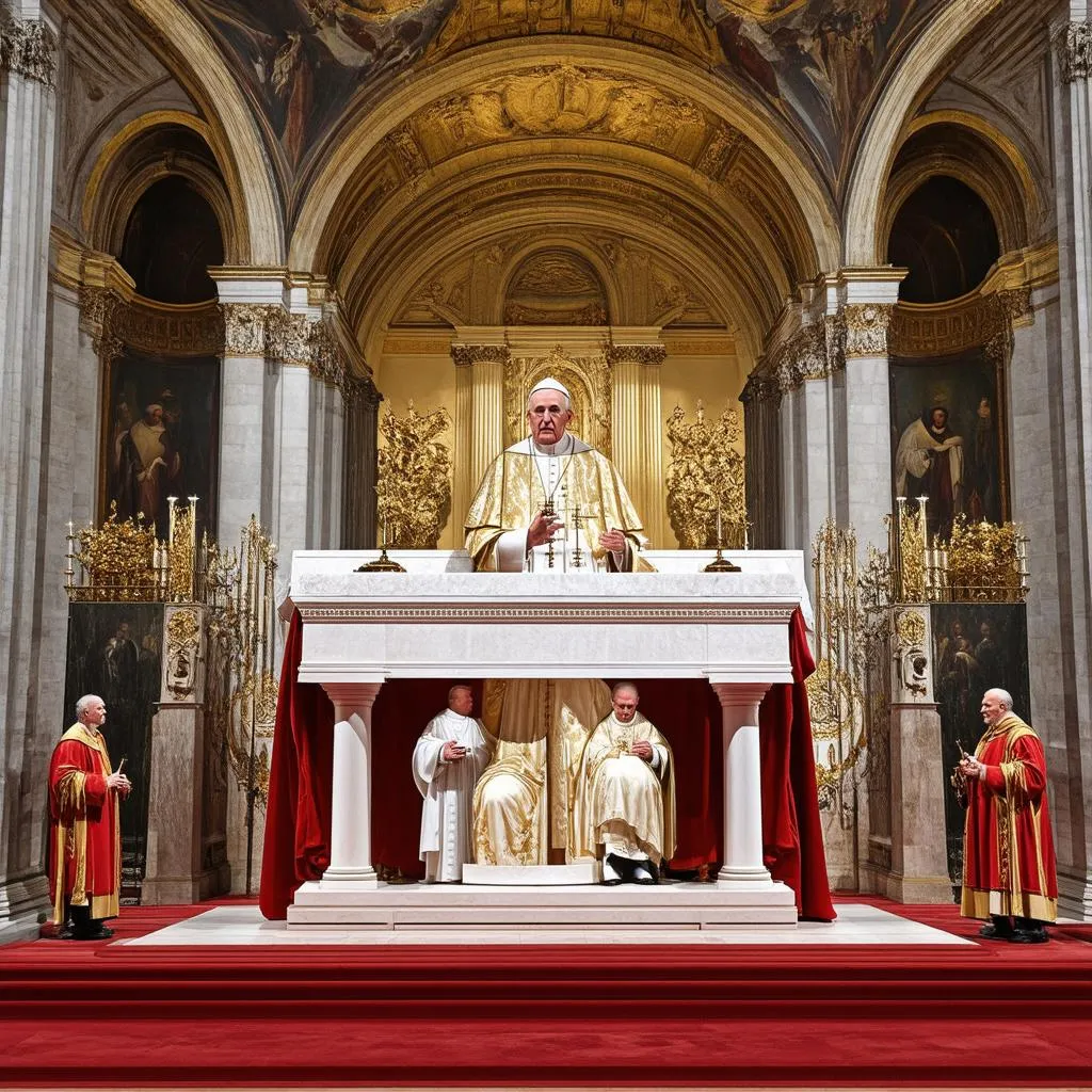 Basilique Saint-Pierre de Rome : L’Autel Papal et ses Secrets