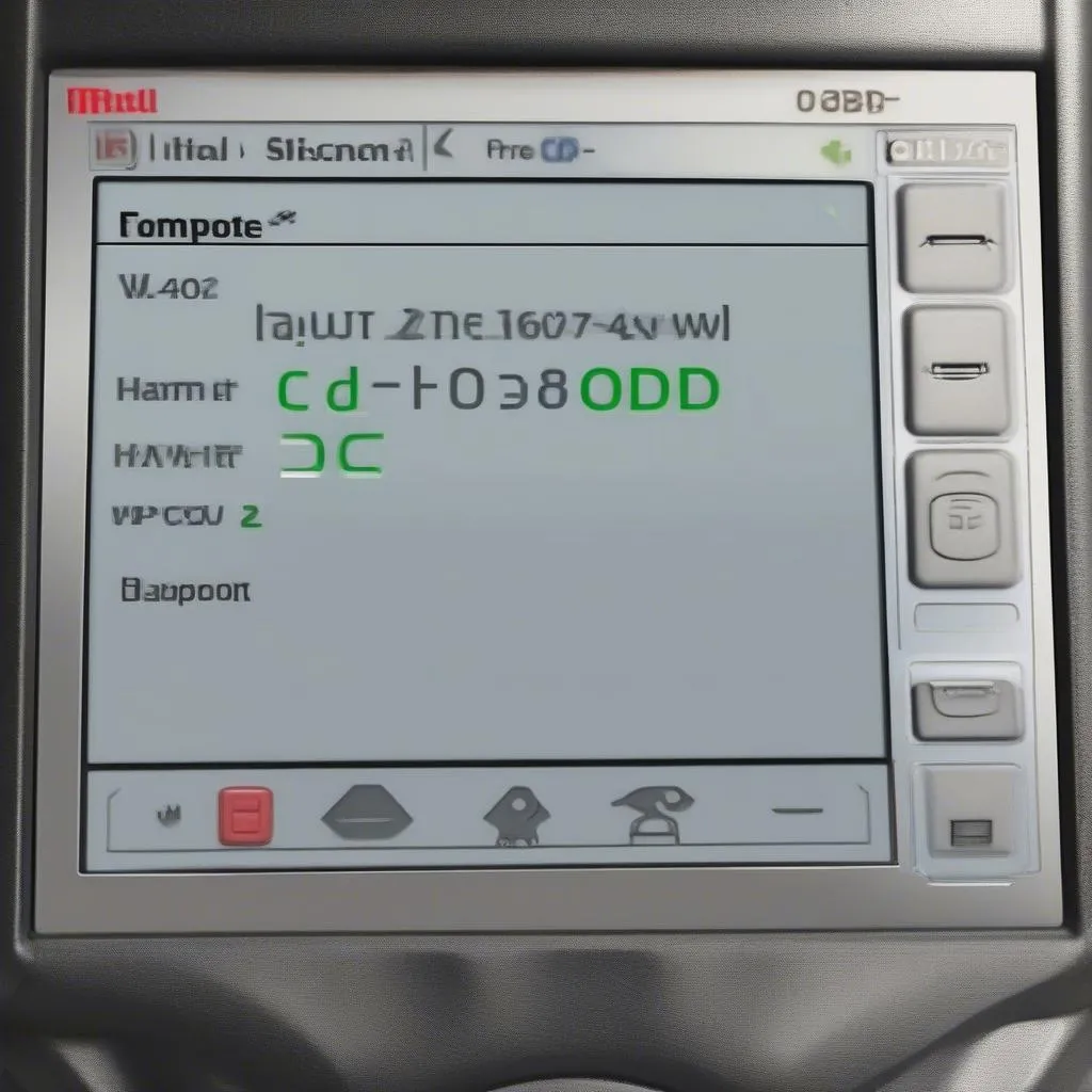 Scanner Autel utilisé pour diagnostiquer une PT Cruiser 2007