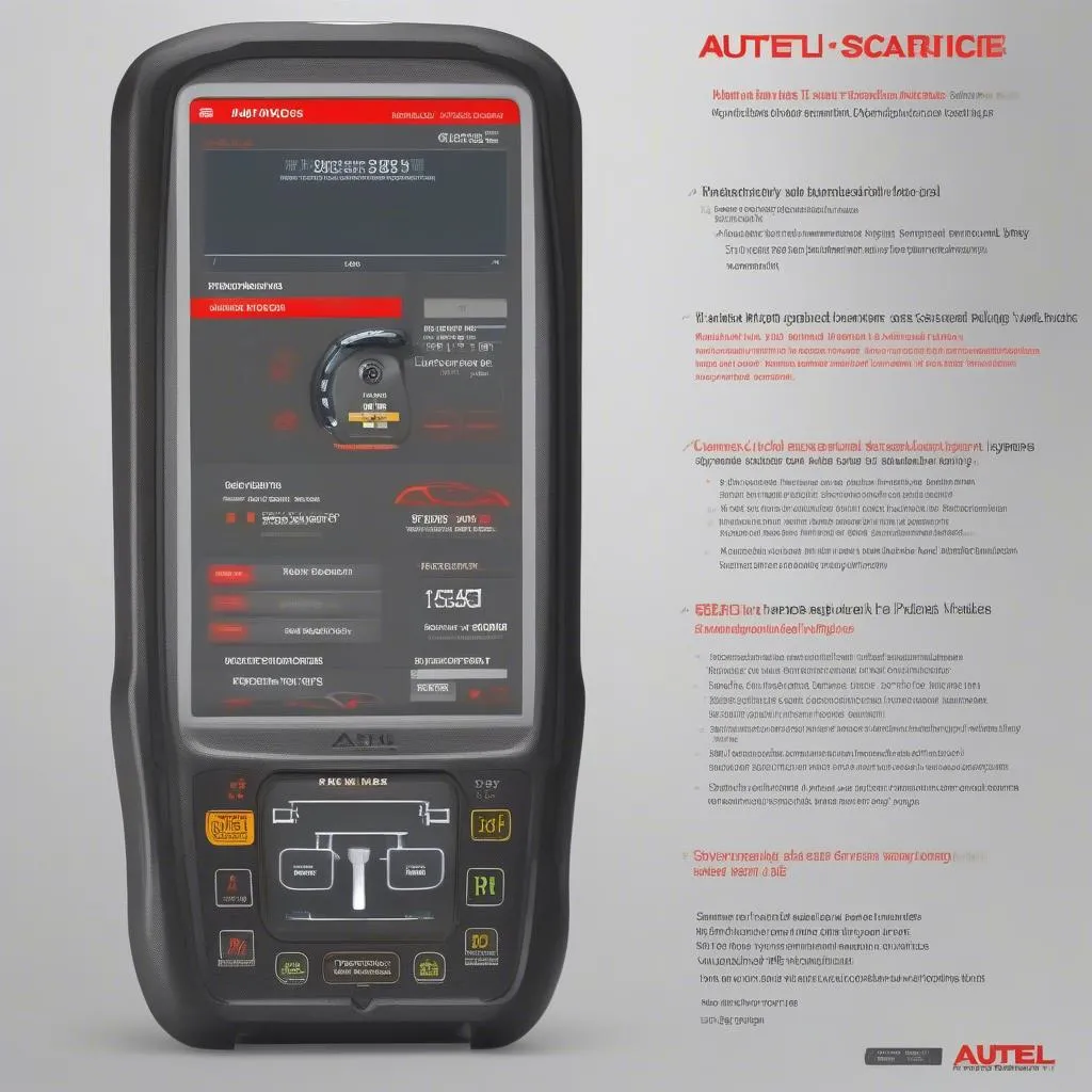 Interface de l'outil de diagnostic Autel Scarifice