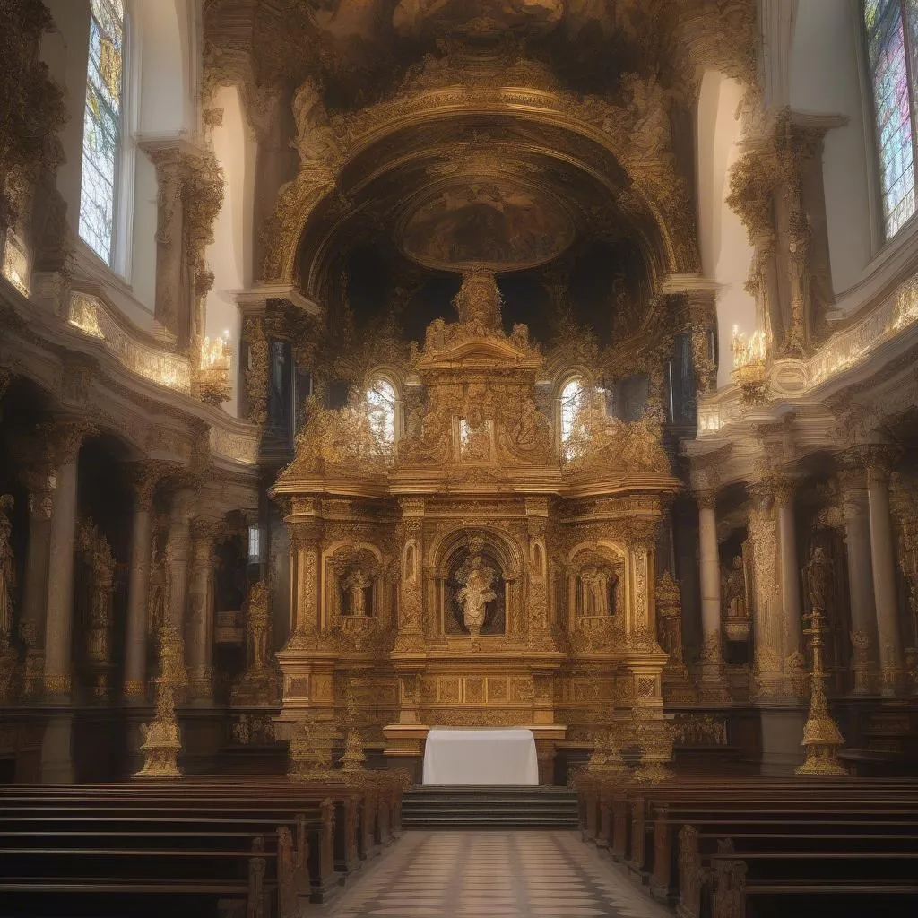 Autel de l'église Saint-Marie-la-Victoire à Prague