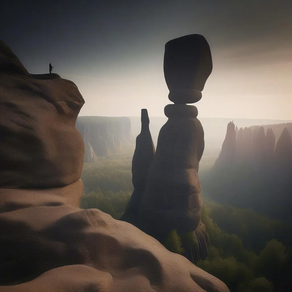 Landscape of Elbe Sandstone Mountains