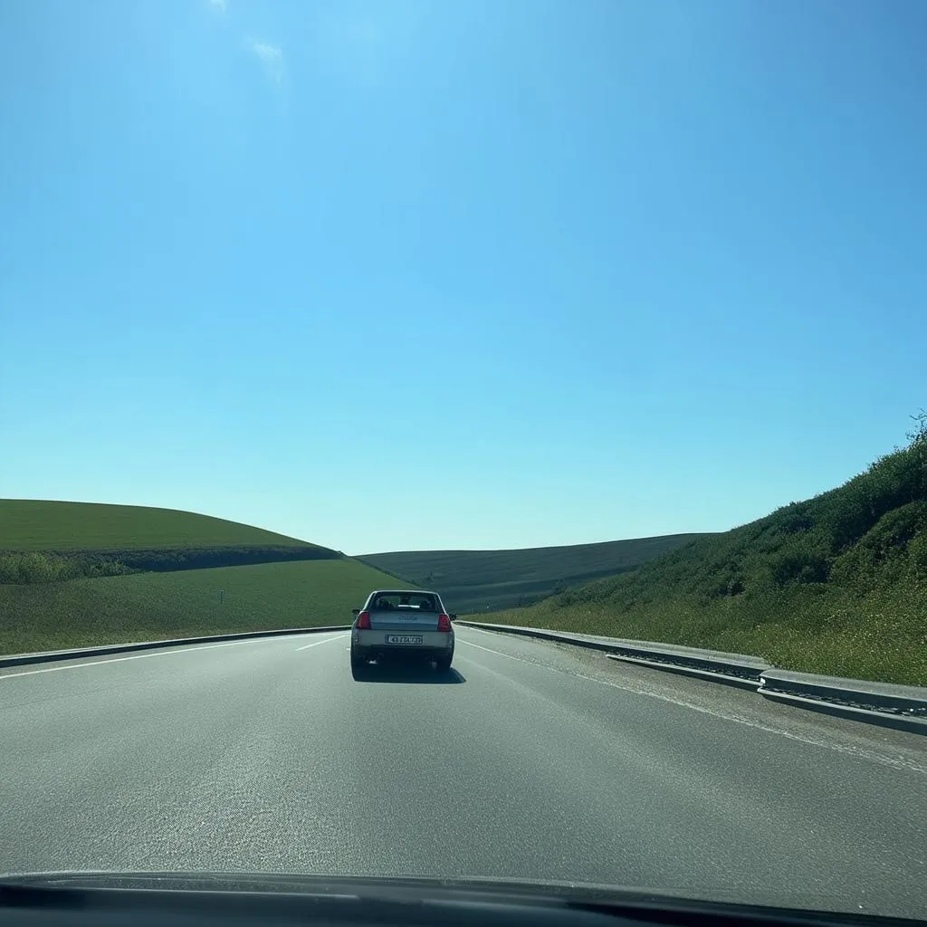 Voiture sur l'autoroute en France