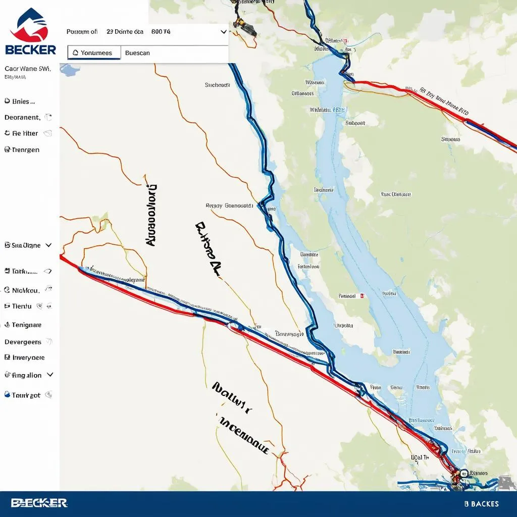 Becker Navigation Map