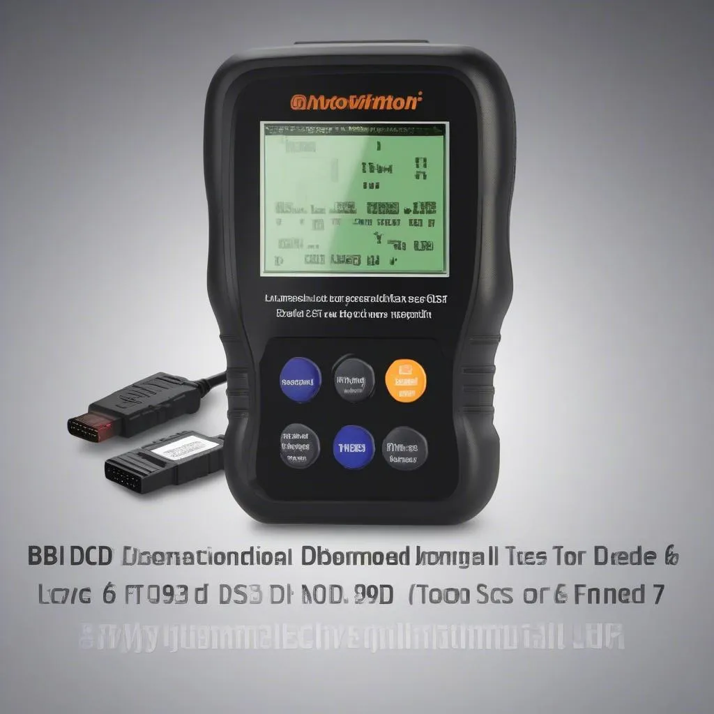 Un bidirectional OBD II scan tool avec son écran LCD affichant les codes d'erreur