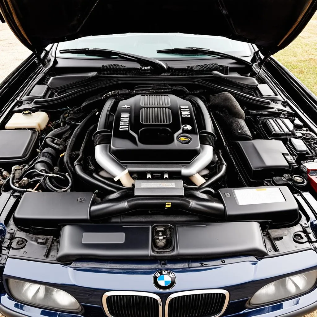 BMW E38 Engine Bay