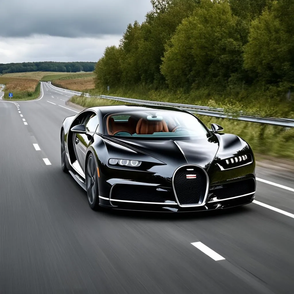 Bugatti Chiron sur l'Autobahn