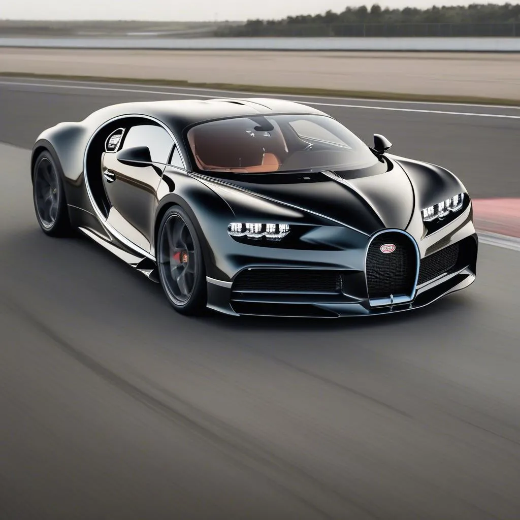 Bugatti Chiron Super Sport 300+ sur la piste d'essai