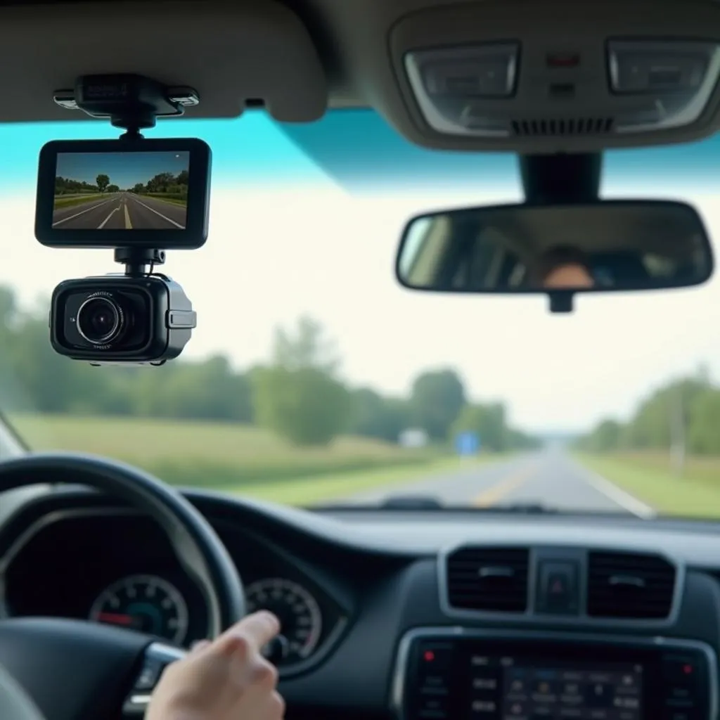 Caméra de sécurité voiture avec vue intérieure