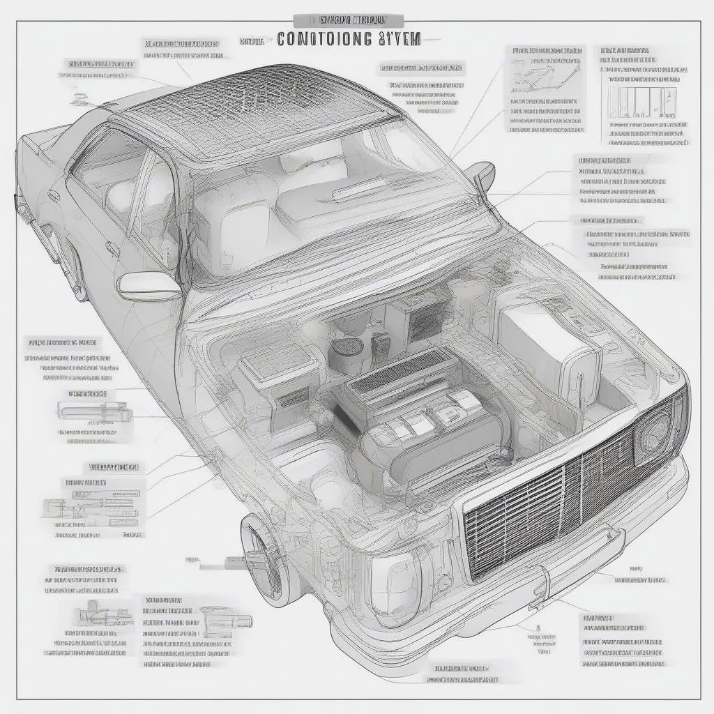 Schéma d'un système de climatisation de voiture