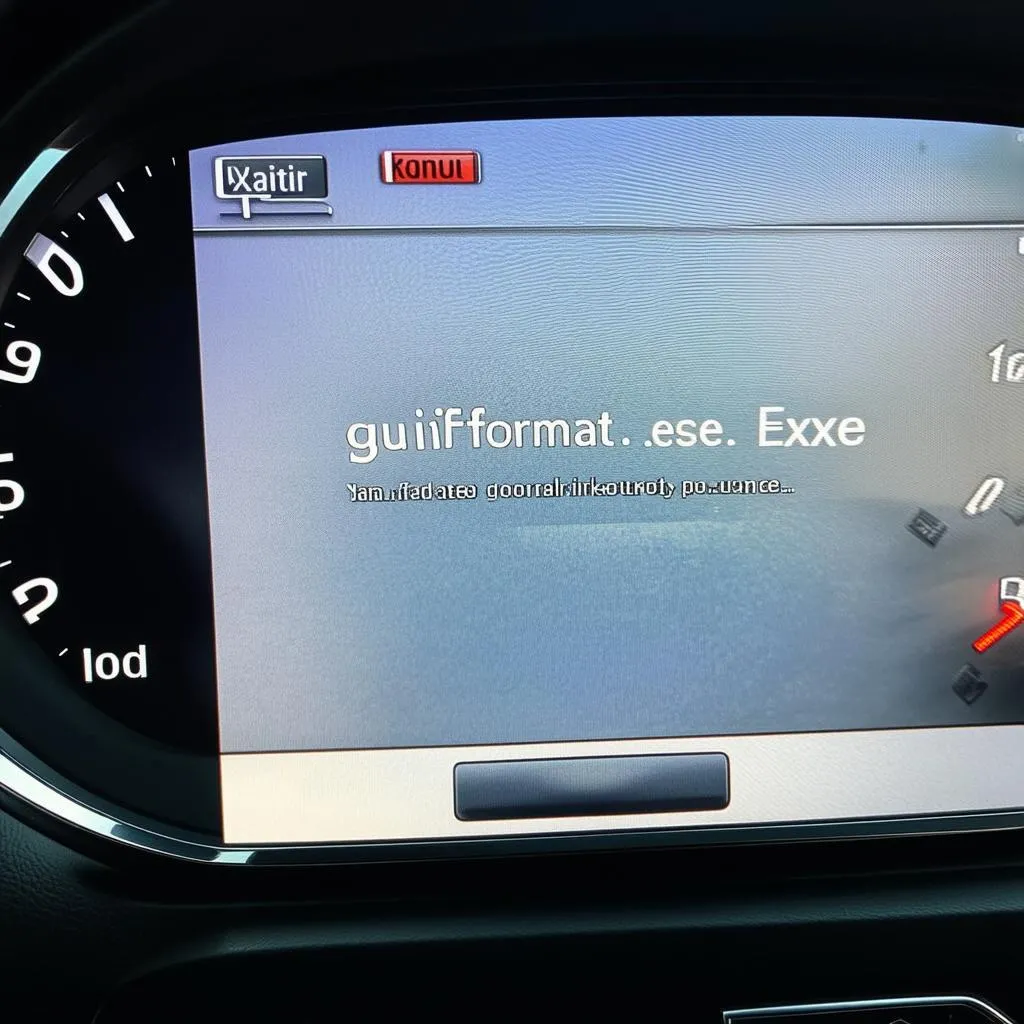 Car dashboard error