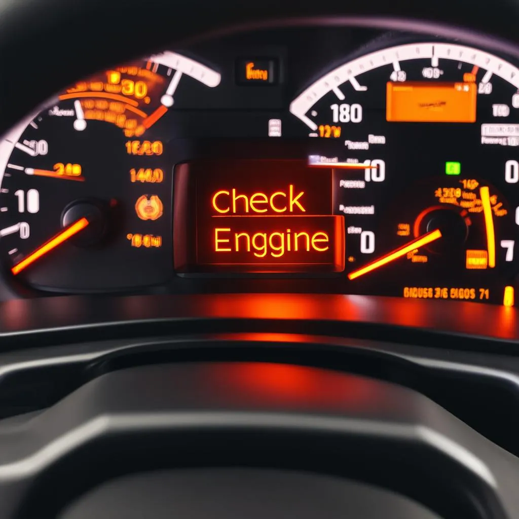 Check Engine Light on Dashboard