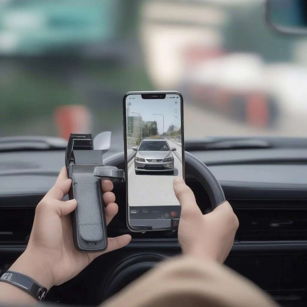 Conducteur utilisant un téléphone