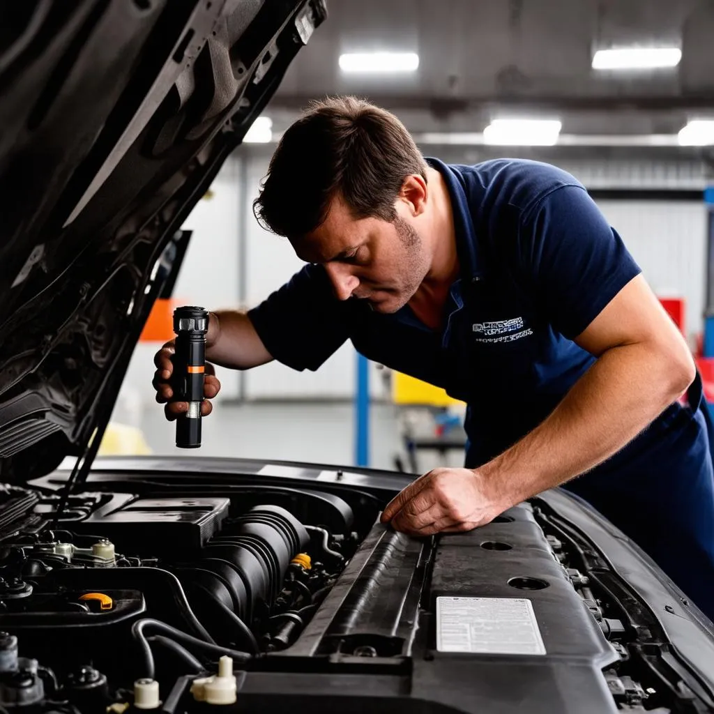 Car engine inspection