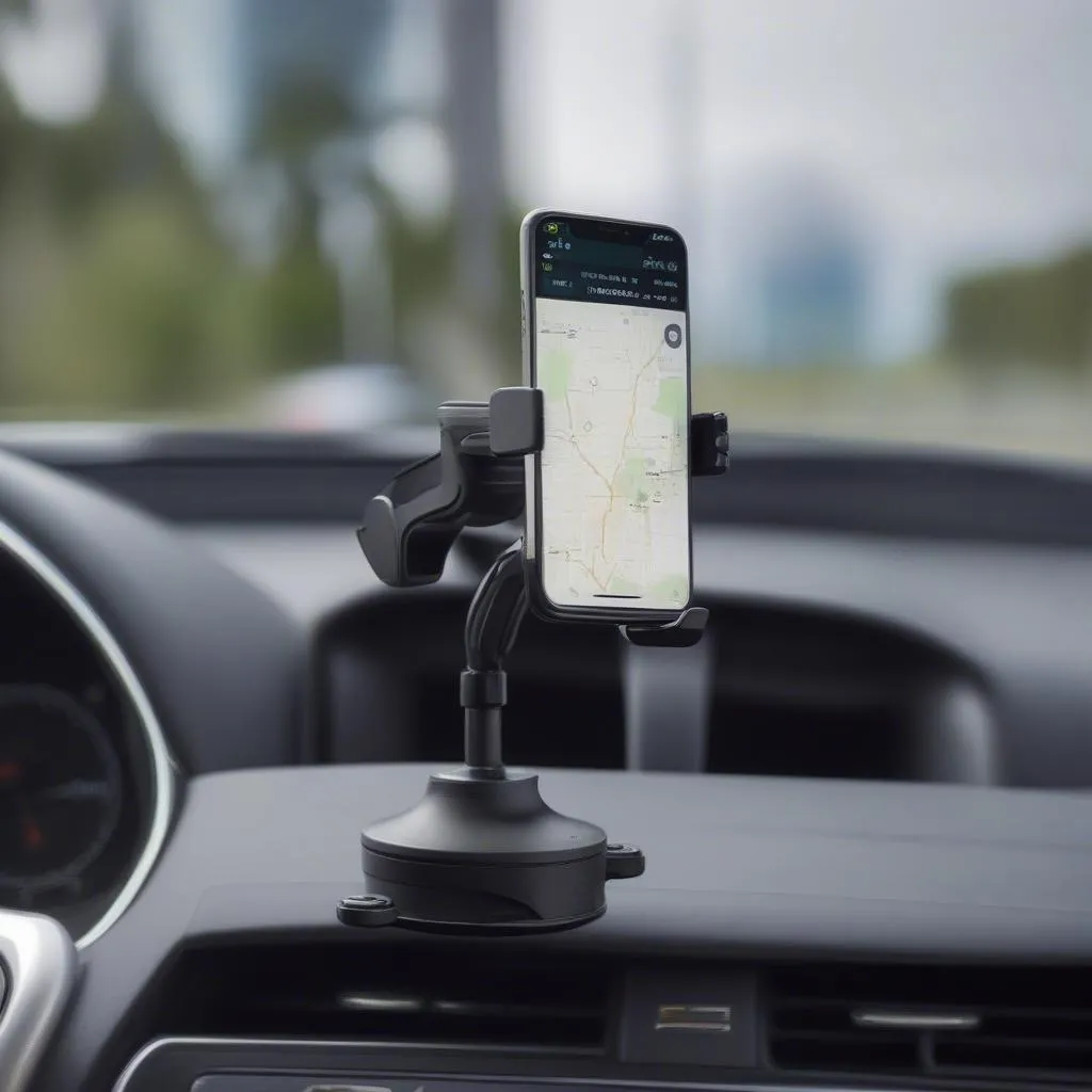 car mount with smartphone