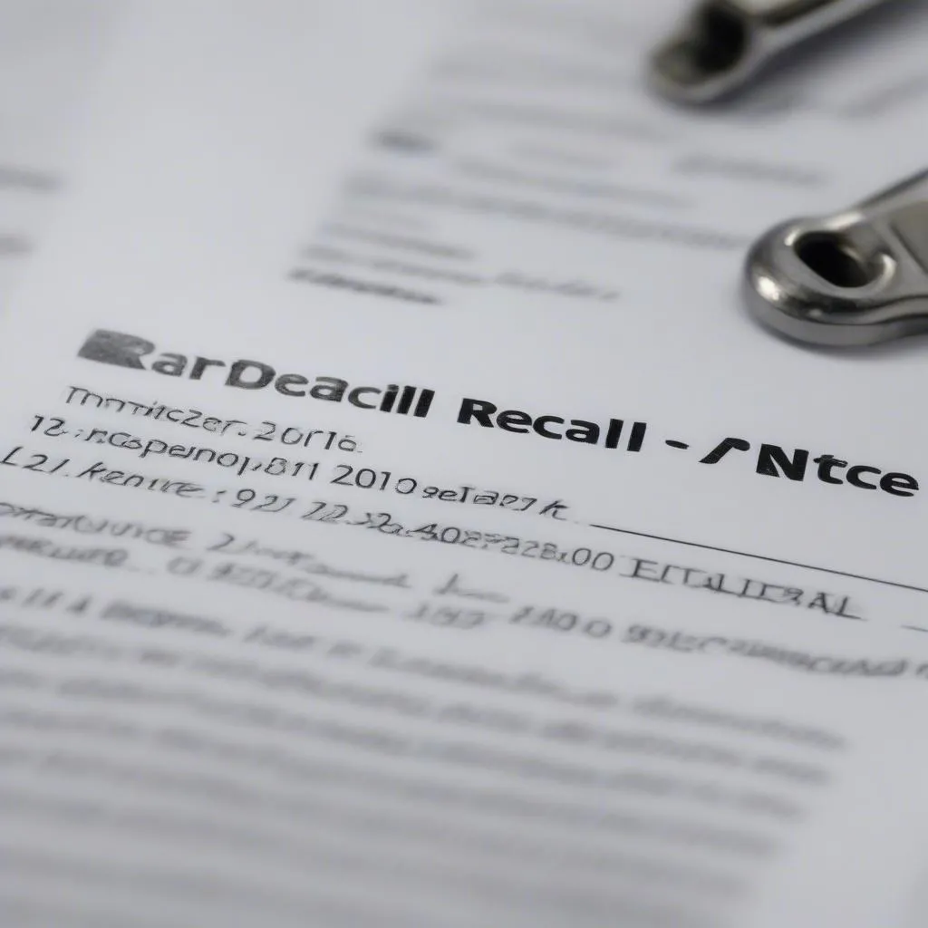 Car recall notice