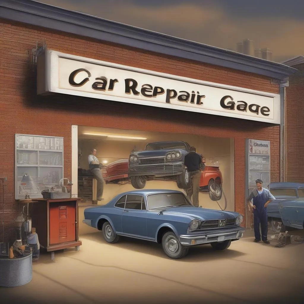 Garage de réparation automobile