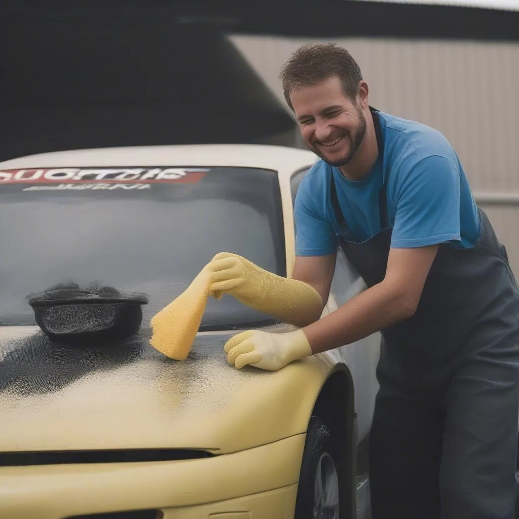 lavage-de-voiture-de-course