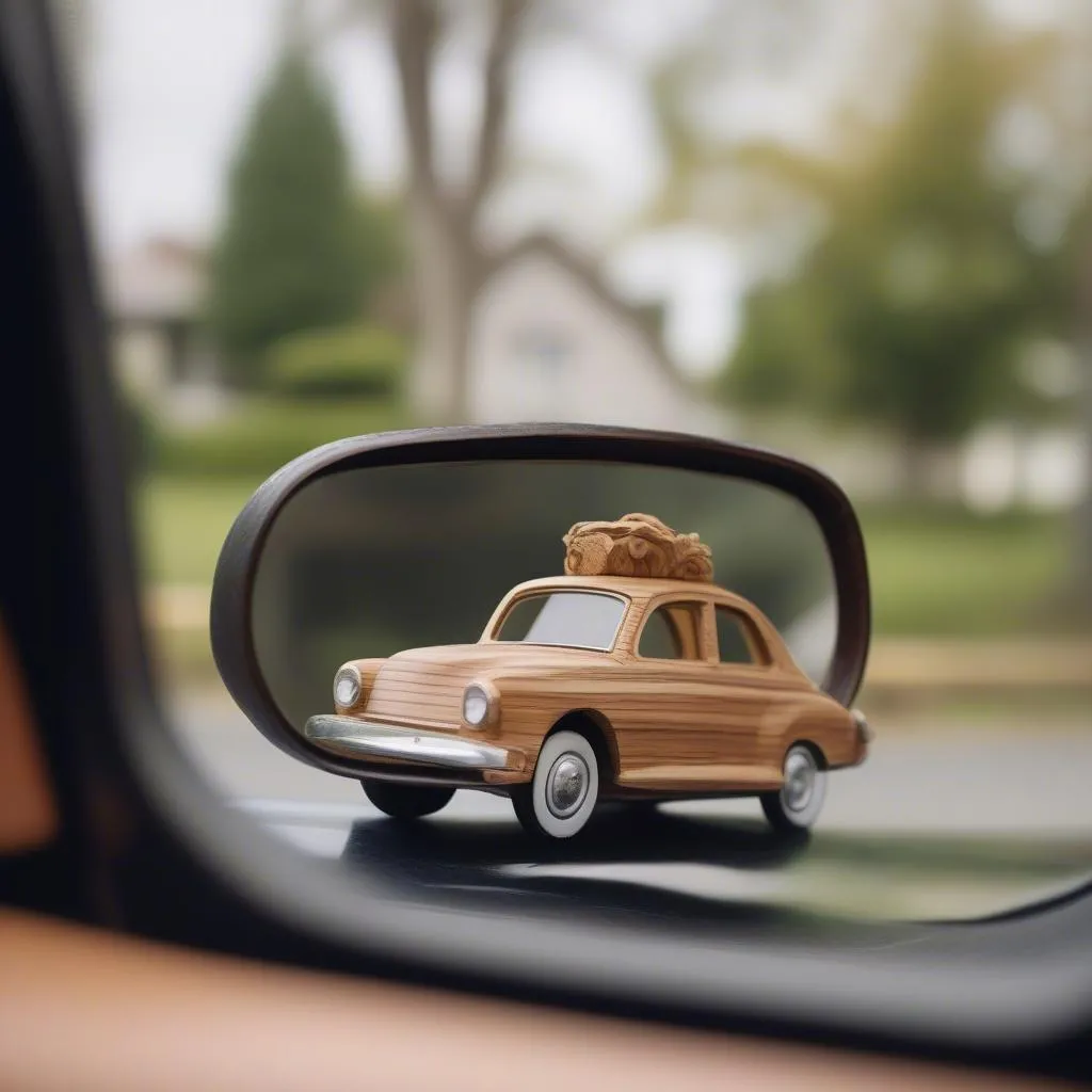 Voiture avec un porte-bonheur