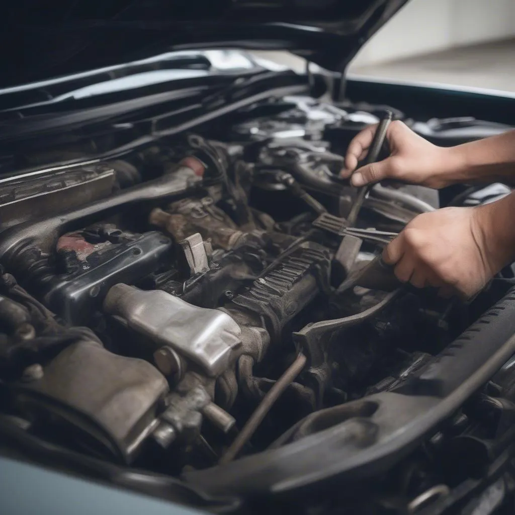 Car Mechanic Working