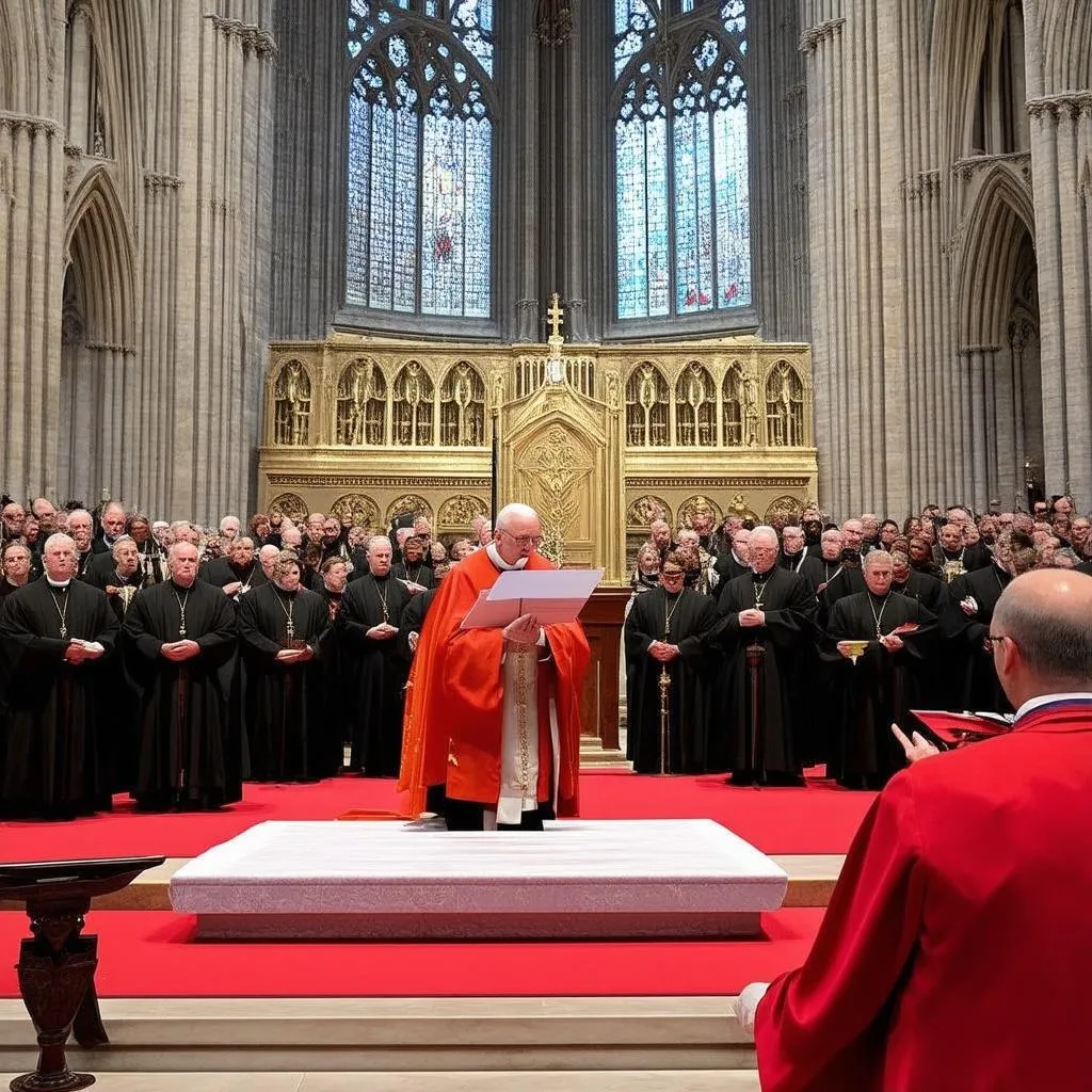 Cardinal Lustiger at Notre Dame