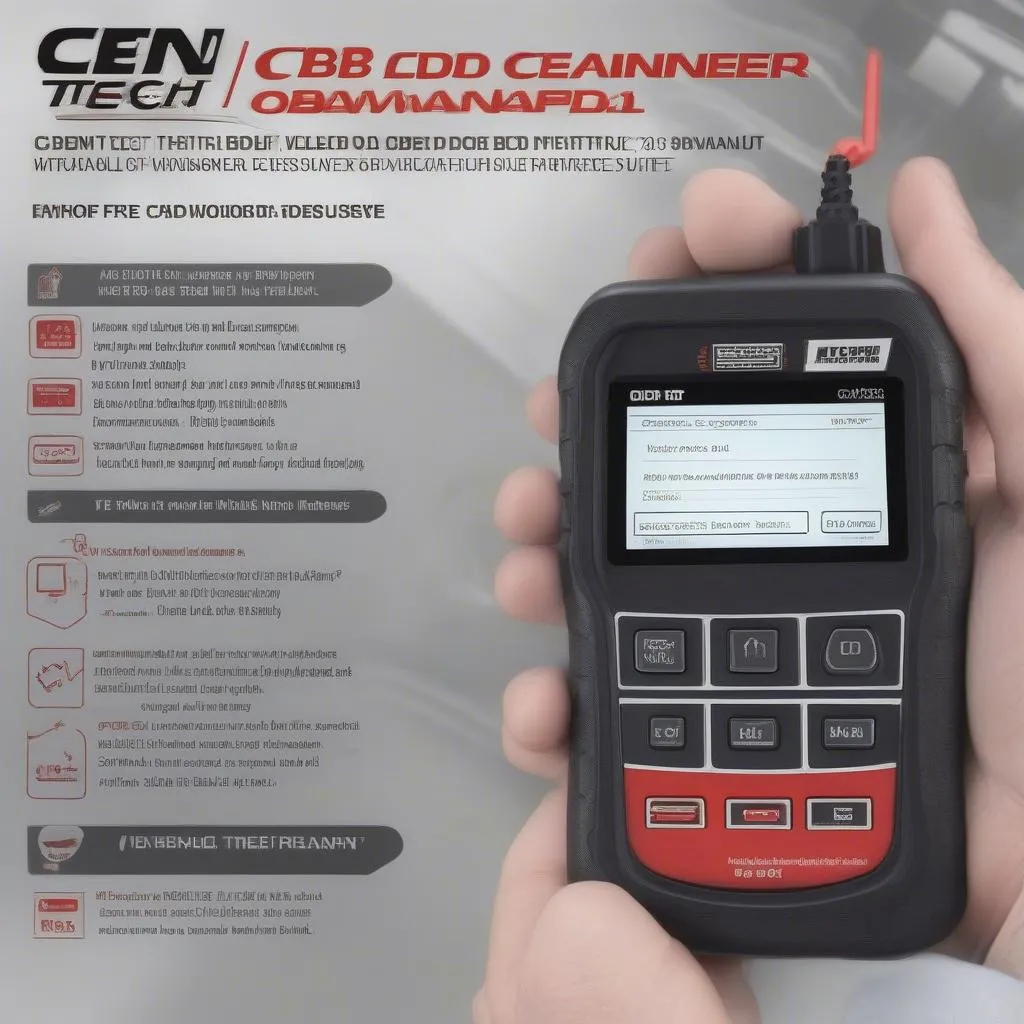 Manuel d'Utilisation du Cen-Tech OBD II/EOBD Scanner Multilingue