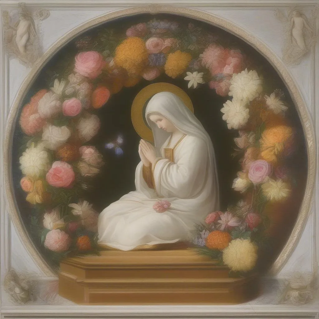 Cérémonie religieuse avec fleurs