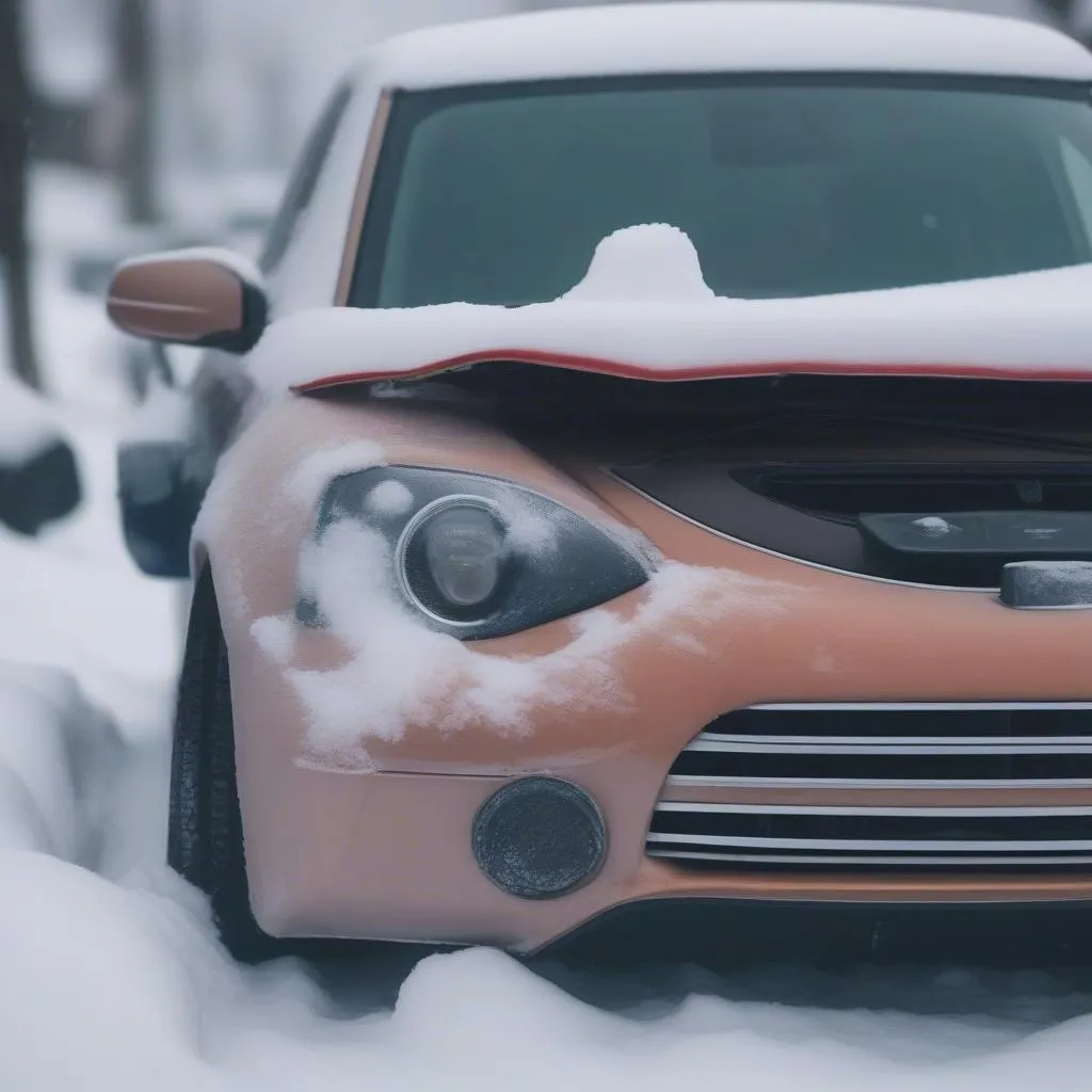 Chauffe-voiture branché hiver