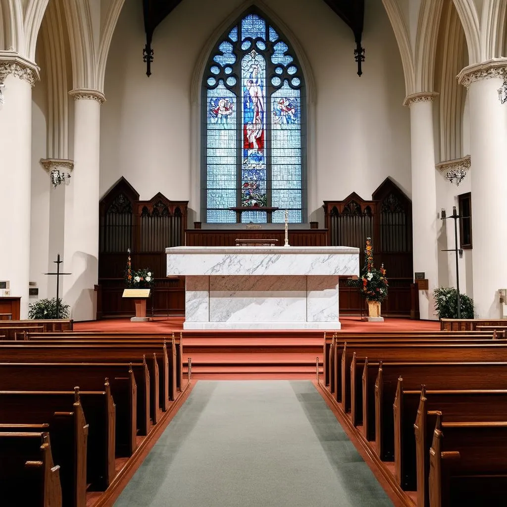 Church Interior with Altar