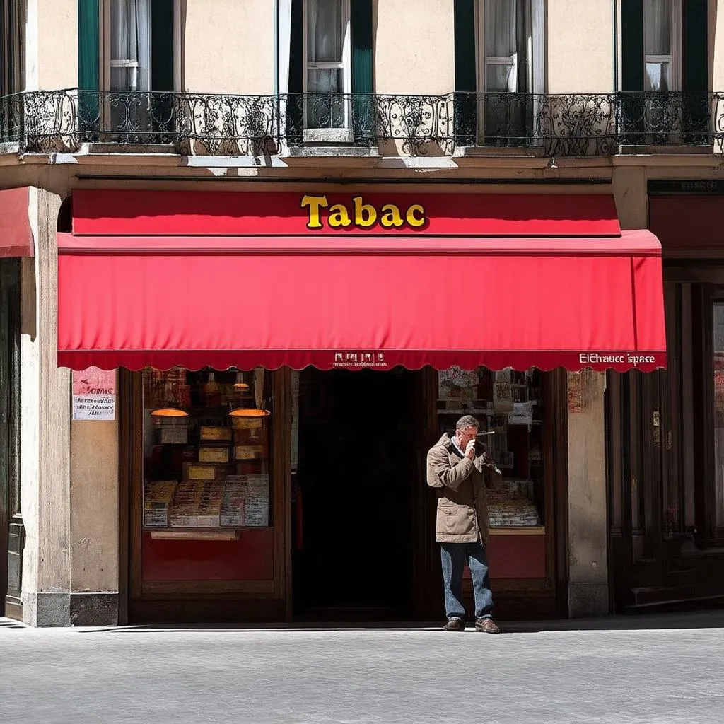 Shop selling cigarettes in France