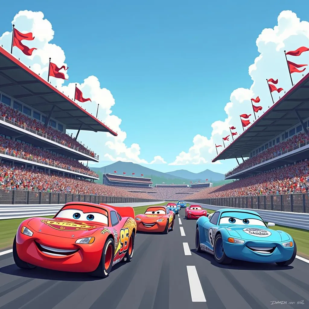 Circuit de course Cars Disney