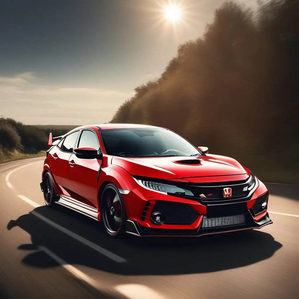 Honda Civic Type R rouge