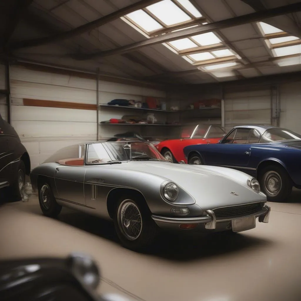 Classic Car in Garage