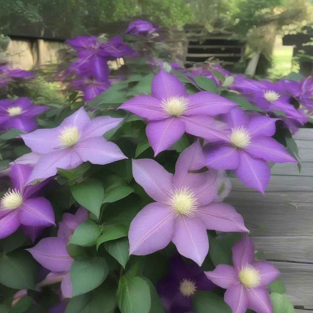 Clematis flowers