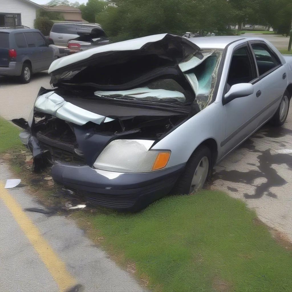 Collision damage car