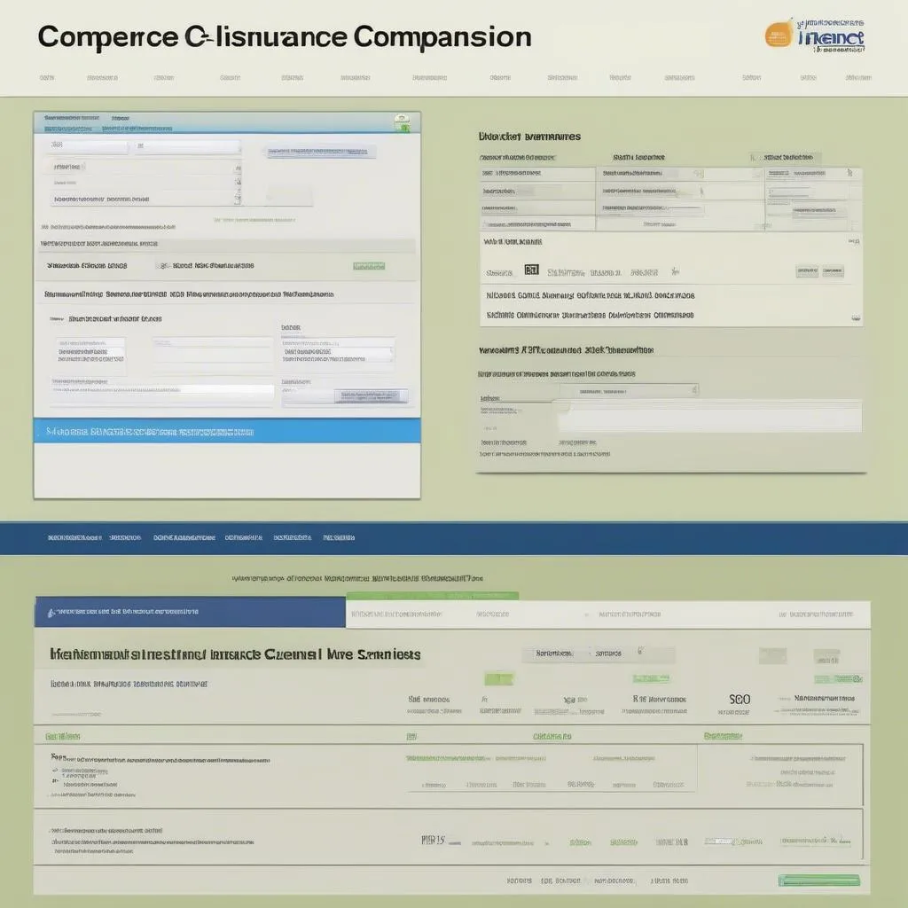 Un écran d'ordinateur affichant un comparateur d'assurance automobile