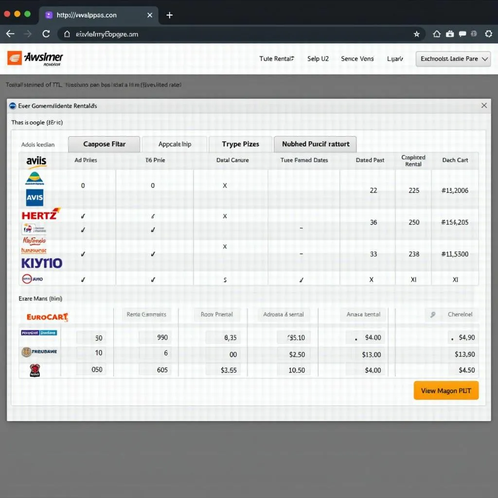 Comparateur de location de voitures en ligne