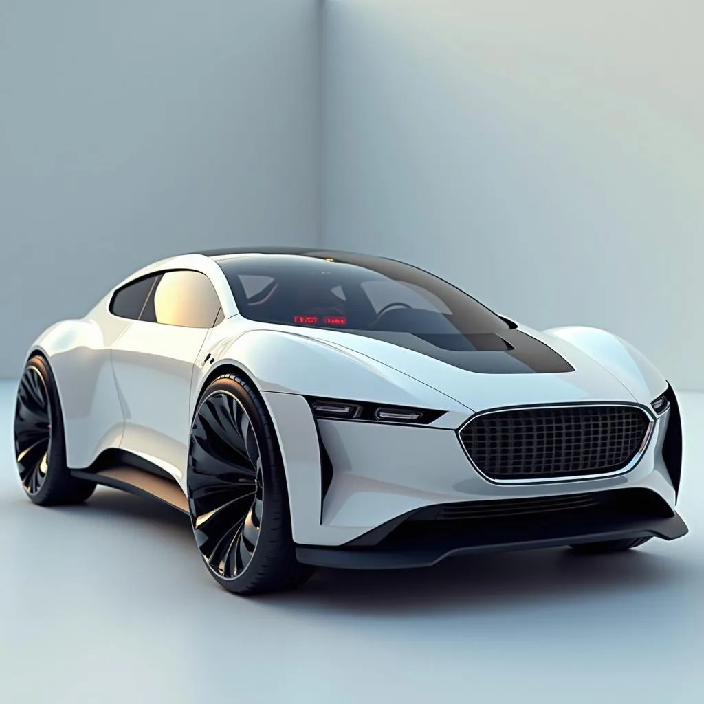 Concept de voiture autonome futuriste