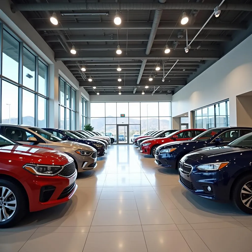 Concessionnaire automobile à Albuquerque avec un showroom moderne et spacieux