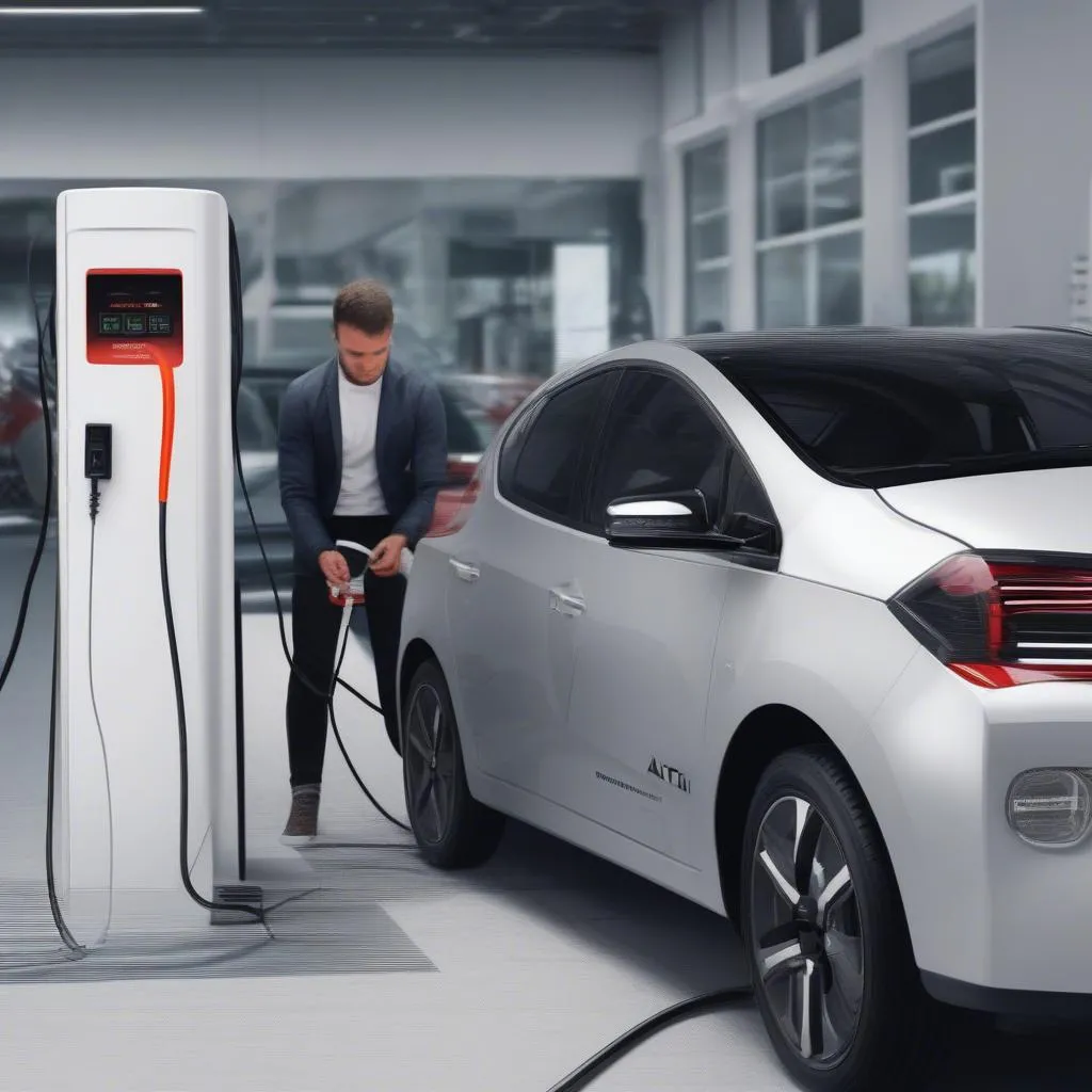 Concessionnaire automobile offrant une recharge rapide avec Autel 47kW Charger