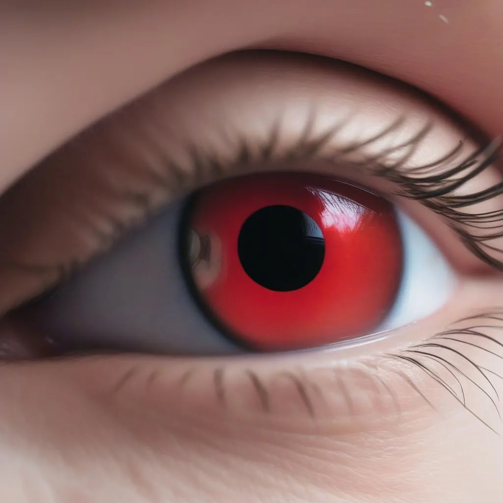 yeux rouges