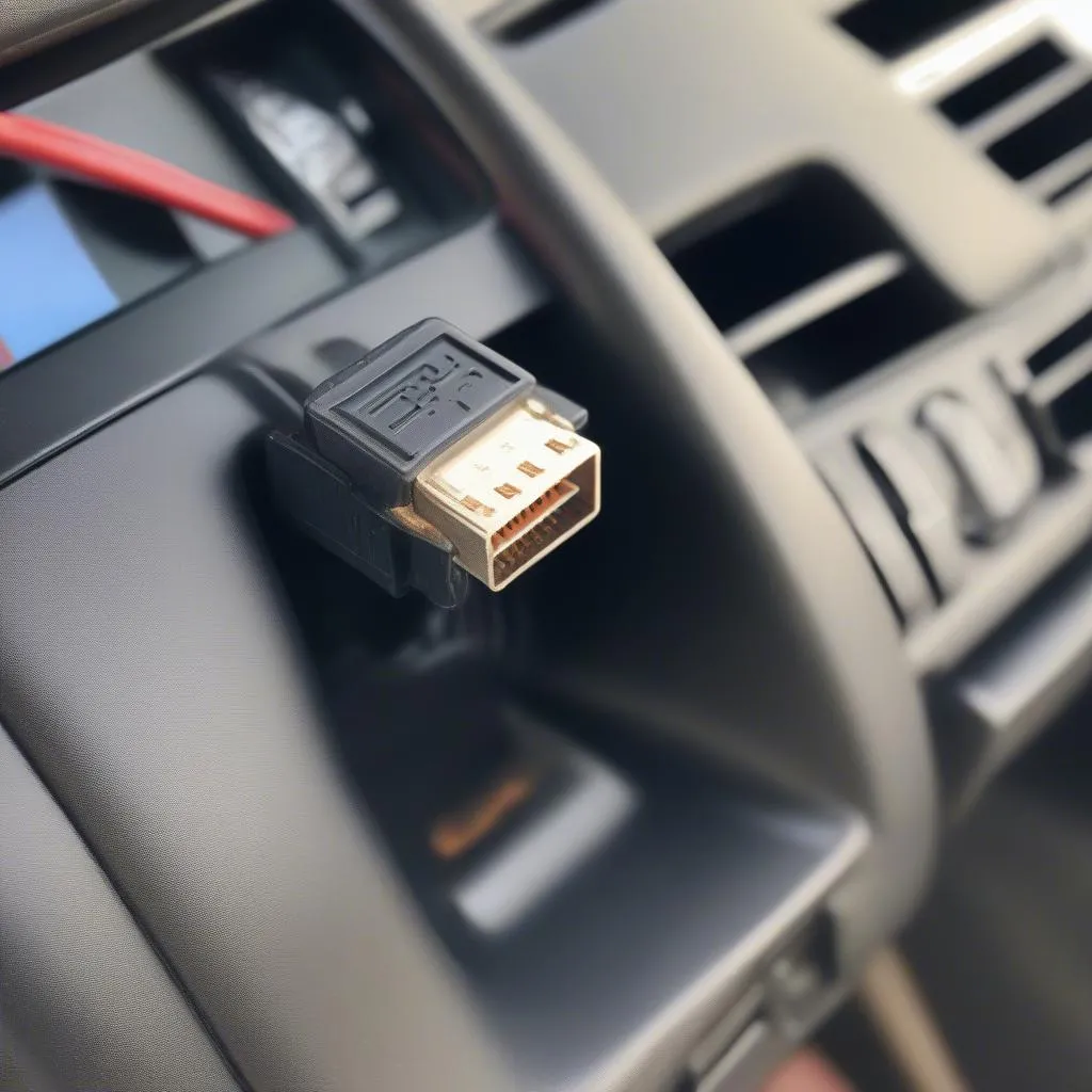 Connecteur OBD sur un Lexus LX470