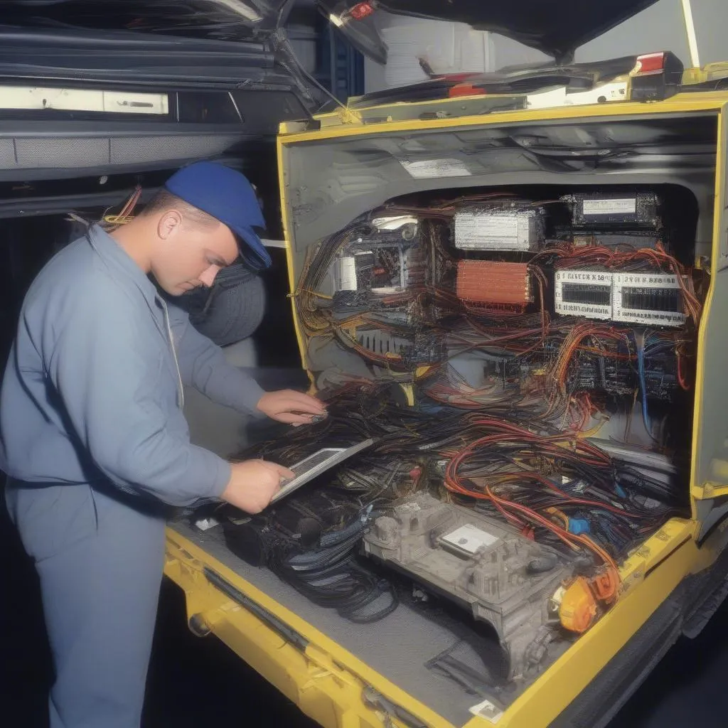 Vérification des connexions électriques entre le PCM et le TCM sur une Chevrolet Metro