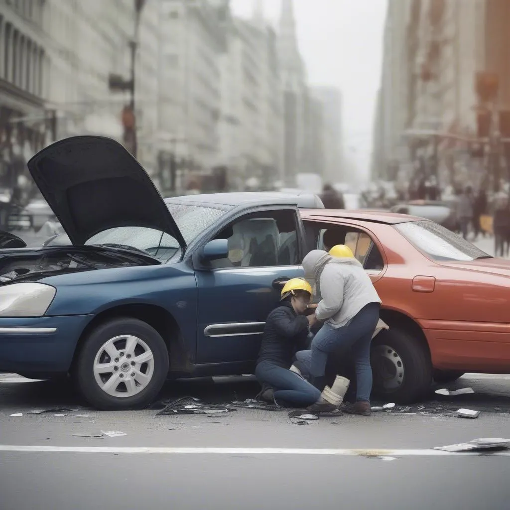 Constat amiable après un accident de voiture