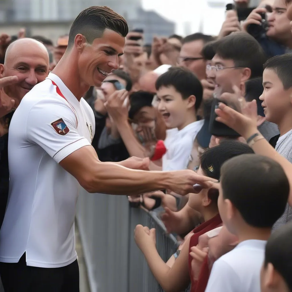 Cristiano Ronaldo et ses fans