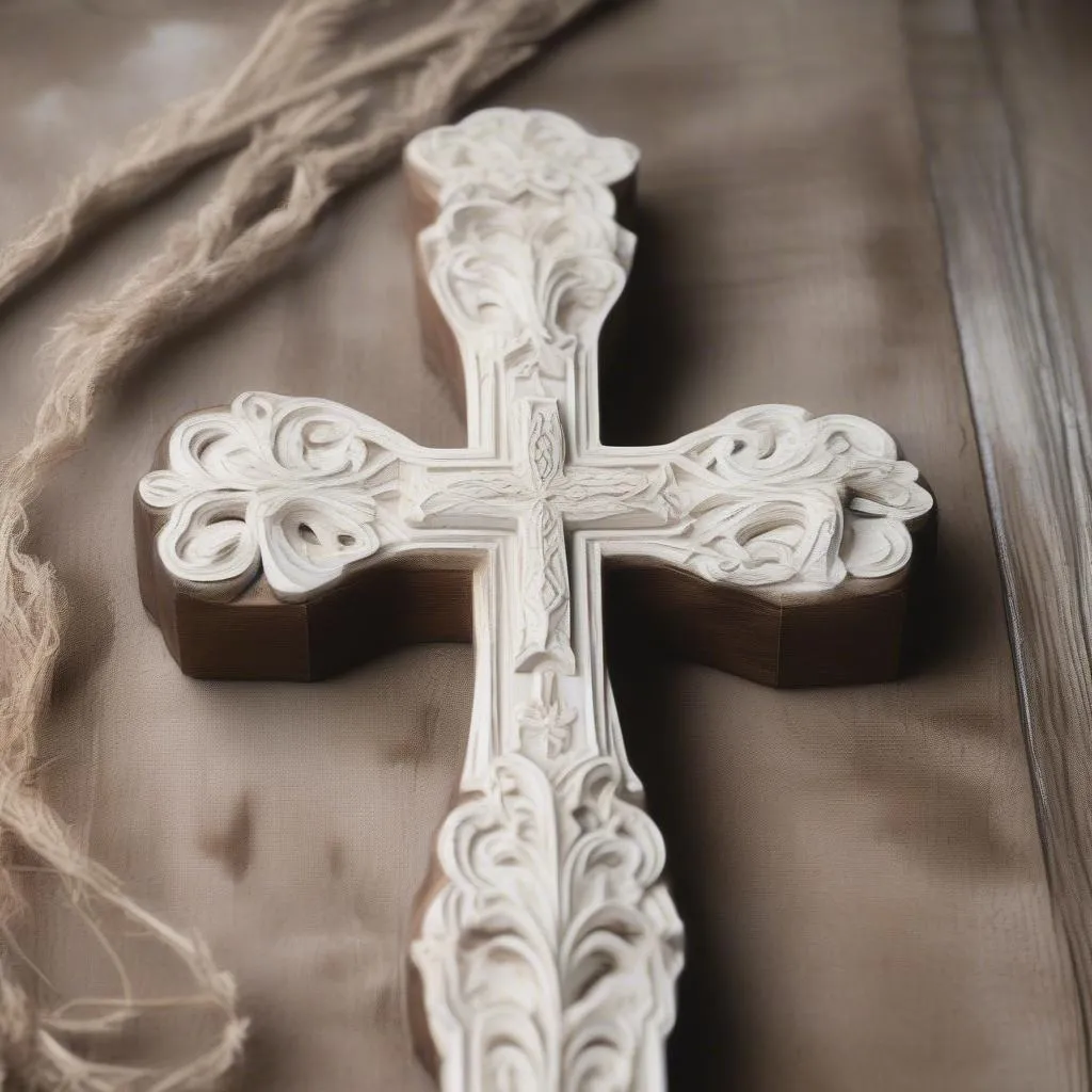 Croix en bois pour autel enfant