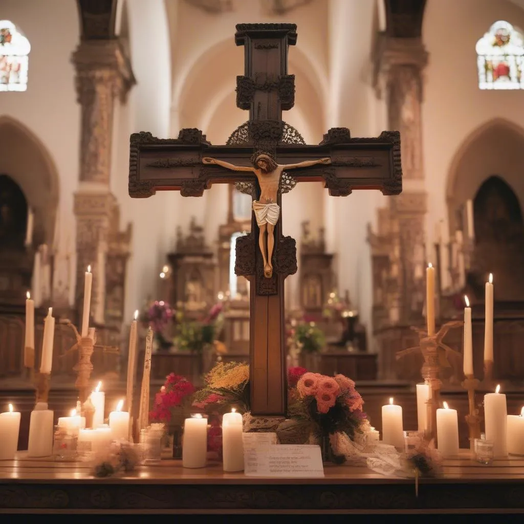 “Foto de crucifix mexicain autel” : Un symbole puissant et chargé d’histoire