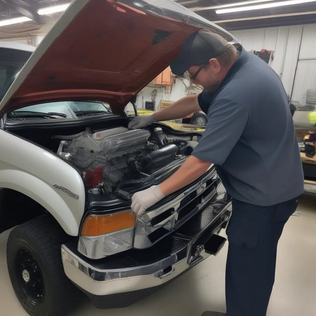 Installation d'un moteur Cummins dans un camion Ford